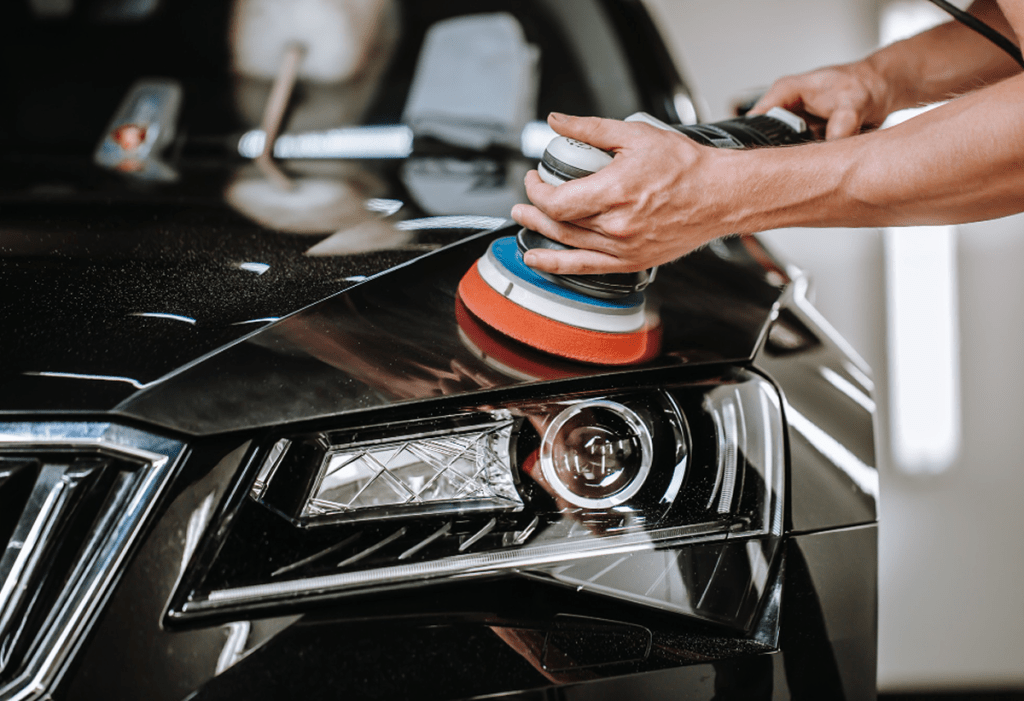 汽車美容打蠟示意圖